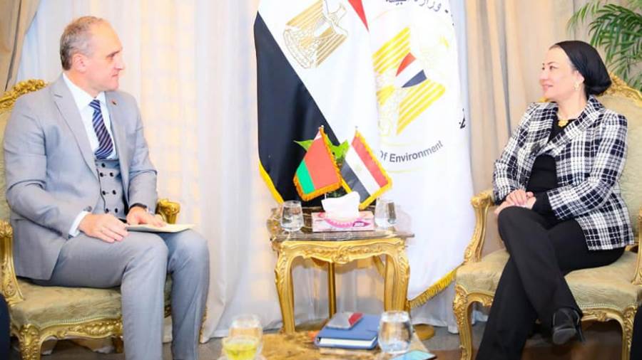 وزيرة البيئة خلال لقائها مع سفير بيلاروسيا