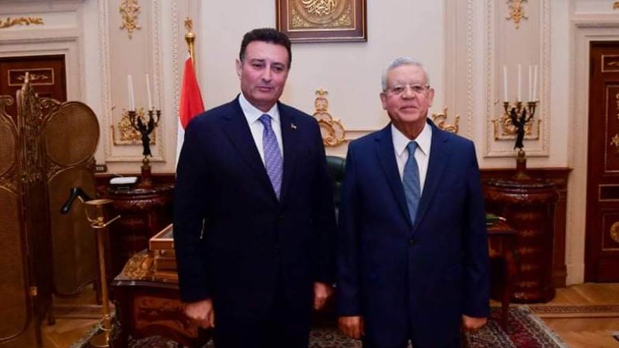 المستشار الدكتور حنفي جبالي رئيس مجلس النواب ونظيره الأردني