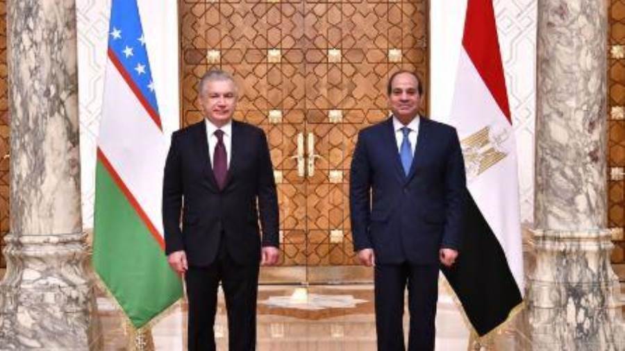 الرئيس السيسي ورئيس أوزبكستان