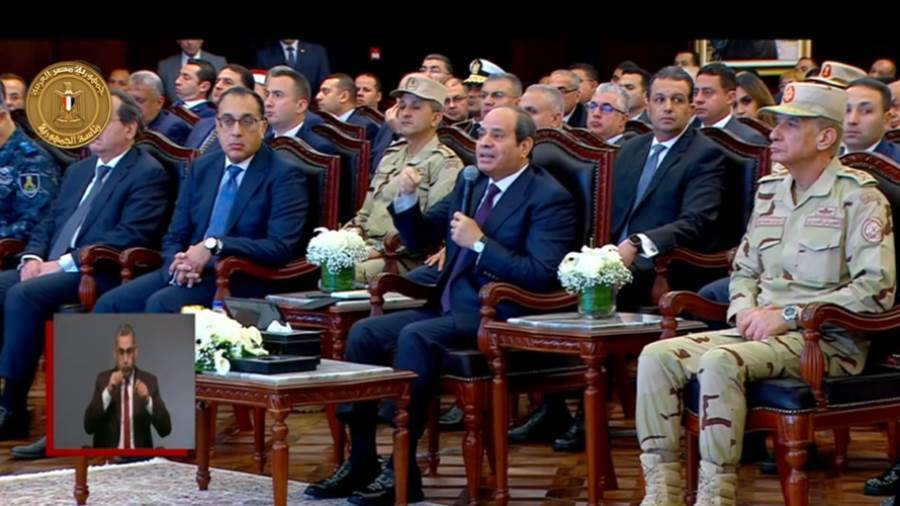 الرئيس عبد الفتاح السيسي خلال الافتتاح