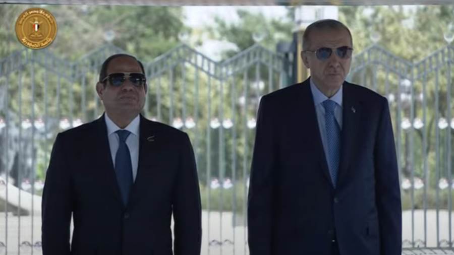 مراسم استقبال الرئيس السيسي في تركيا