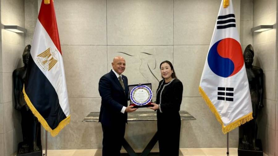 السفير المصري يكرم عازفة الكمان الكورية