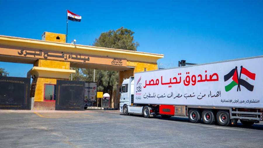 إطلاق أكبر قافلة مساعدات إنسانية شاملة للأشقاء الفلسطينيين