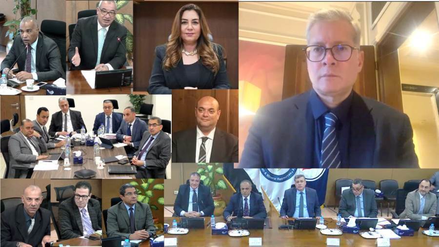 المهندس كريم بدوى خلال الجمعية العمومية لشركة النصر