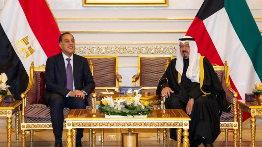 الدكتور مصطفى مدبولي ونظيره الكويتي الشيخ أحمد العبدالله