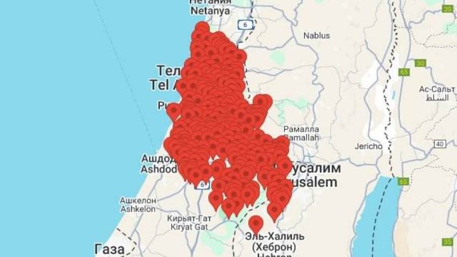 الصورة من موقع إيفابروا الروسي ولا نتفق مع مسميات المدن عليها