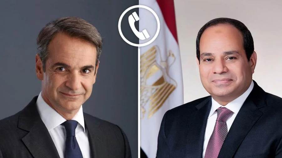 الرئيس عبد الفتاح السيسي ورئيس الوزراء اليوناني