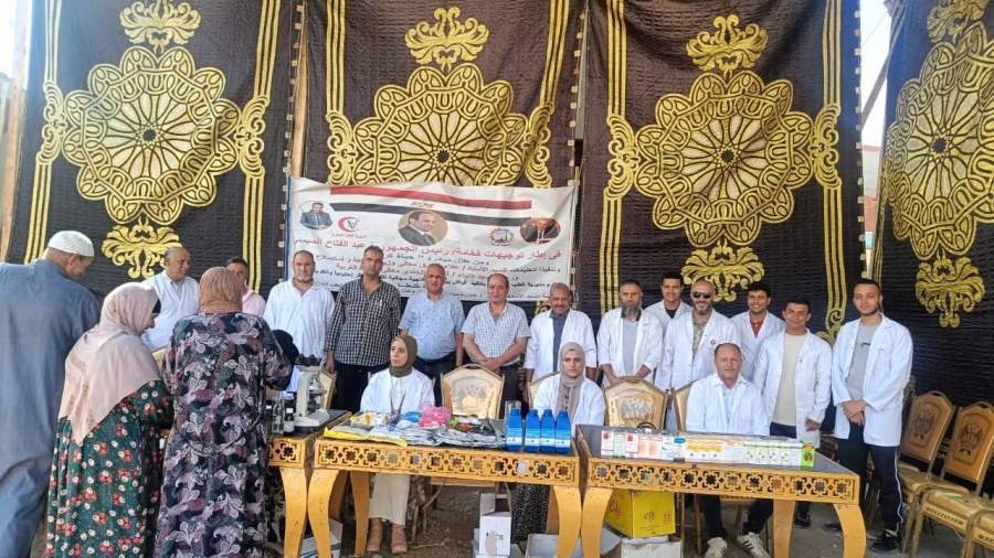 جانب من فعاليات القافلة البيطرية بالغربية