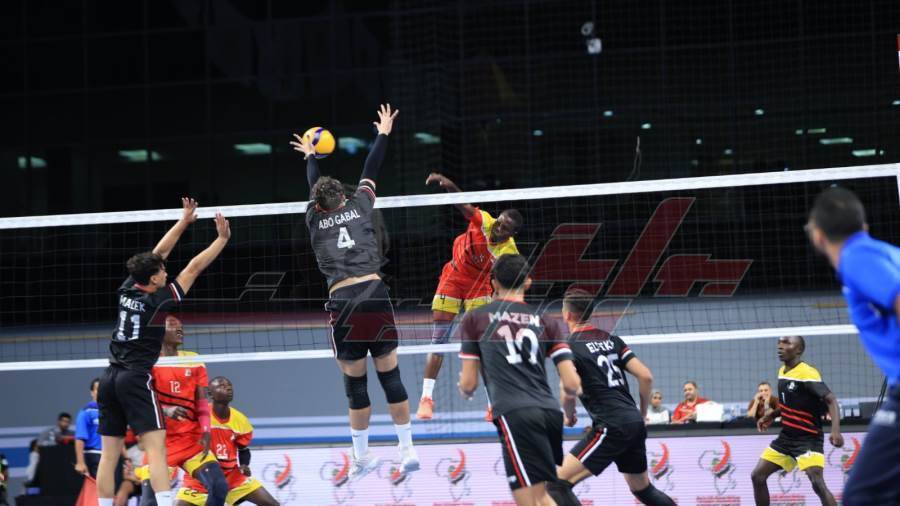 منتخب شباب الطائرة أمام أوغندا بطولة افريقيا