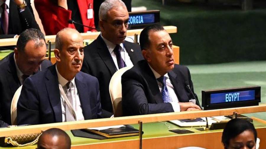 الدكتور مصطفى مدبولي فى مؤتمر حل الدولتين في نيويورك