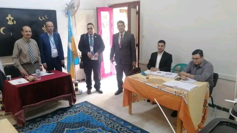 جانب من زيارة الوفد للجان الانتخابية بالاسكندرية