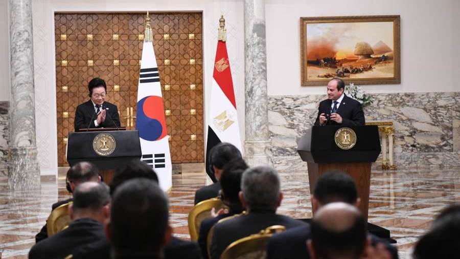 المؤتمر الصحفي المشترك للرئيسين السيسي ولي جاي ميونج