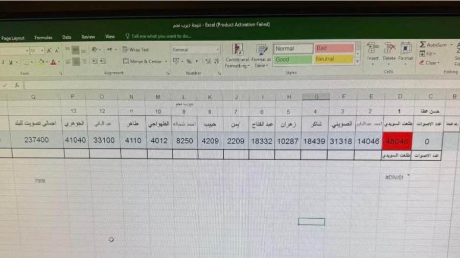 الحصر العدادي لدائرة ديرب نجم