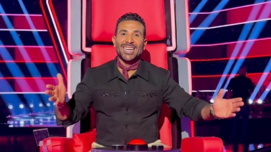 الفنان أحمد سعد خلال مشاركته ببرنامج ذا فويس