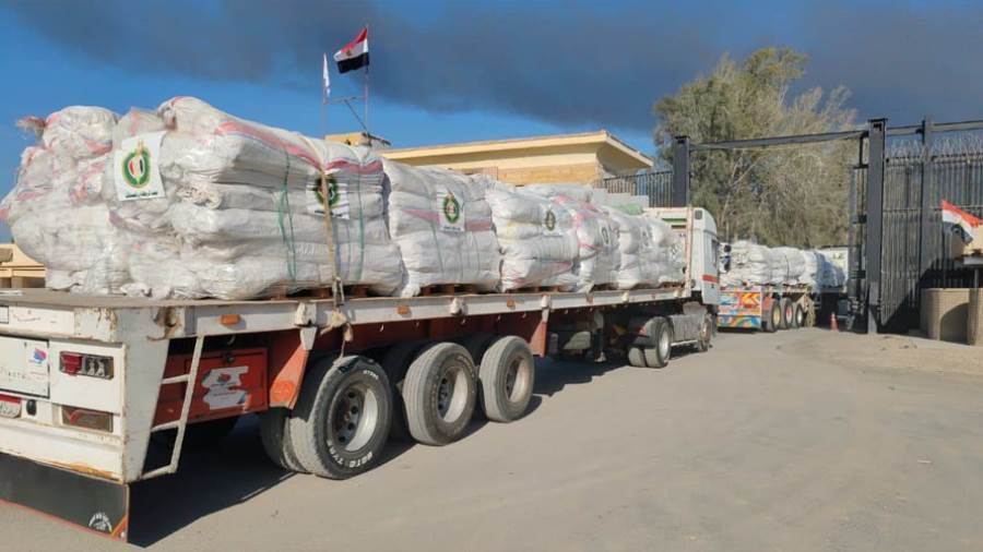 القافلة الإغاثية إلى أشقائنا في غزة