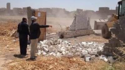 إزالة حالتي تعدٍ على الأراضي الزراعية بسوهاج