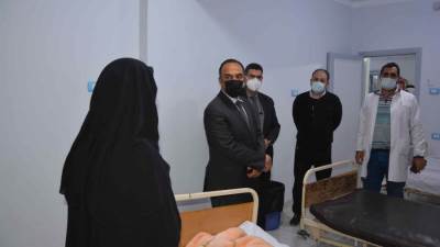 نائب محافظ المنيا  يتفقد قسم العزل والأعمال الإنشائية بمستشفى الحميات