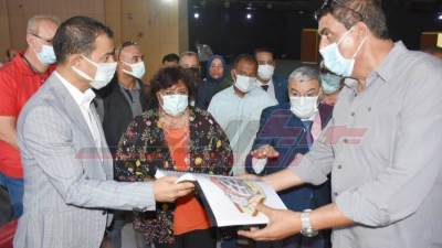 وزيرة الثقافة تتفقد اعمال تطوير مسرح قصر ثقافة المنيا استعدادا لافتتاحه