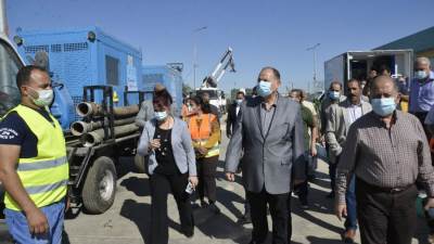 "سعد ودرة" يشهدان اصطفاف معدات شركة مياه الشرب بأسيوط لمجابهة الأزمات والكوارث