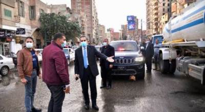 محافظ الغربية يتابع ميدانياً كسح مياه الأمطار من الشوارع