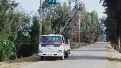 رفع كفاءة منظومة الإنارة العامة بقلين في كفر الشيخ