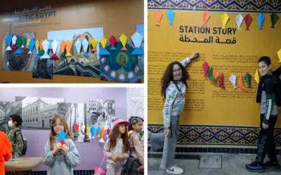 نحو 100 طالب يزينون محطات مترو الخط الأخضر الثالث استعدادا لشهر رمضان