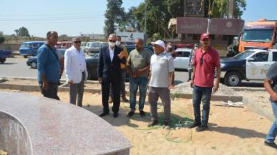 محافظ القليوبية يتفقد أعمال تطوير ميدان العاشر من رمضان بقليوب