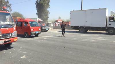 عودة الحركة المرورية بالطريق الزراعي في بنها