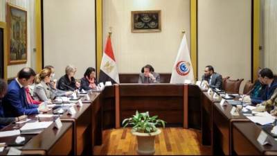 وزير الصحة يستقبل وفدًا من الصحة العالمية واتحاد وبنك الاستثمار الأوروبي لبحث التعاون في القطاع الصحي