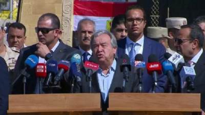 الأمين العام للأمم المتحدة يشيد بدور مصر في التضامن مع الفلسطينيين