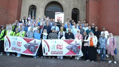 جامعة الإسكندرية تنظم قافلة طبية مجتمعية خدمية متكاملة إلى قرية أبيس ٧