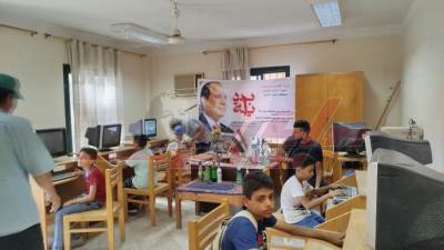 زراعة الأشجار وتدريبات الحاسب الآلي بكفر الشيخ 