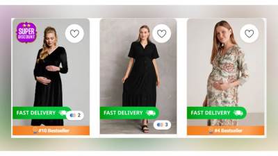 أفضل تشكيلات ملابس الحوامل وفساتين السهرة على ترينديول