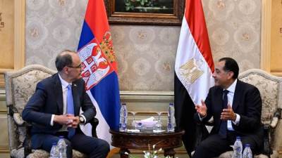 بدء جلسة مباحثات موسعة بين رئيس الوزراء ونظيره الصربي لبحث سبل تعزيز التعاون بين البلدين