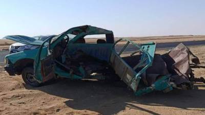 إصابة 4 أشخاص في حادث تصادم بالطريق الصحراوي بأسوان 