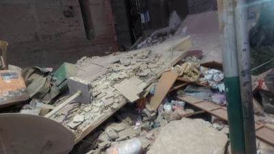 بالصور.. انهيار عقار مكون من 4 طوابق بالمنيا 