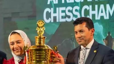 بعد تدخل وزير الشباب والرياضة.. حل أزمة اللاعبة شروق وفا لاعبة الشطرنج