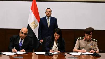 رئيس الوزراء يشهد توقيع بروتوكول تعاون ثلاثي بشأن تجهيزات البنية الفنية بمدينة العدالة الذكية