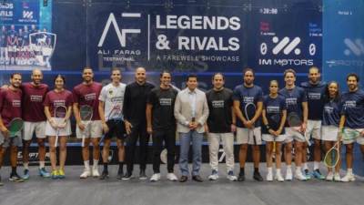 "وادى دجلة" يكرّم علي فرج ويطلق اسمه على أحد ملاعب الإسكواش تخليدًا لمسيرته الأسطورية