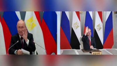 "بوتين" ومسؤول الطاقة الروسية يهنئان الرئيس السيسي بعيد ميلاده