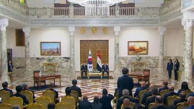 الرئيس السيسي ورئيس كوريا الجنوبية يشهدان توقيع عدد من اتفاقيات التعاون المشترك